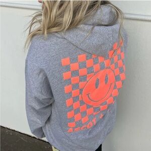 Ascot + Hart Smile Checkerboard Logo Hoodie M